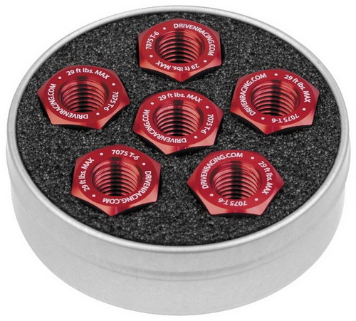 driven racing sprocket nut red